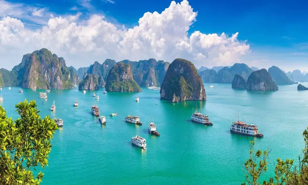 Explorar a baía de Halong de trem