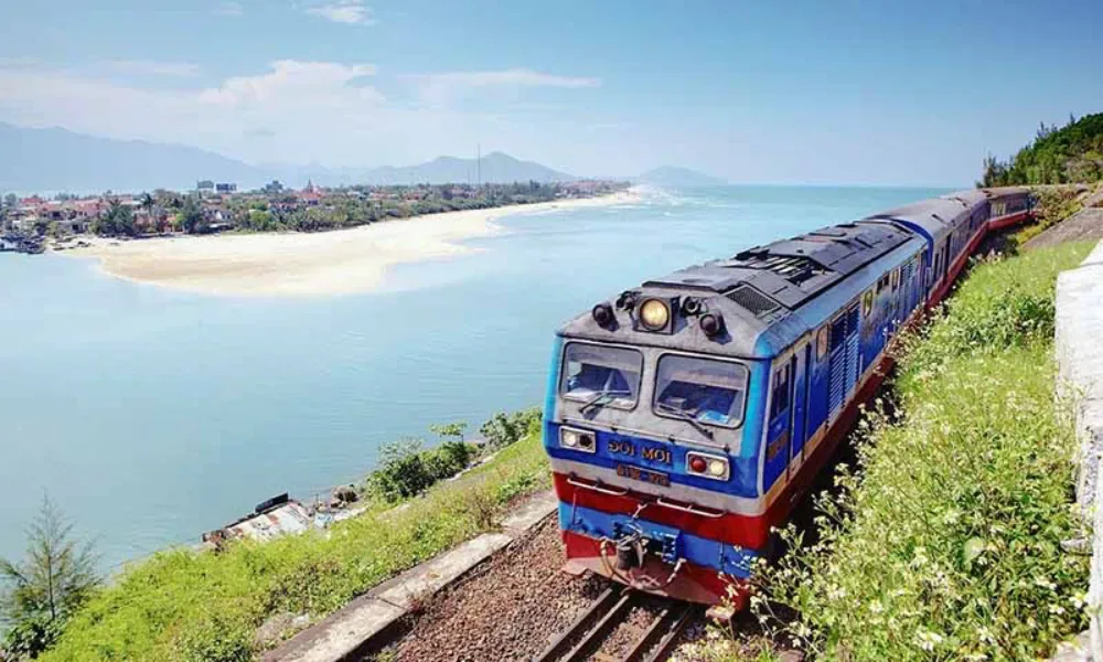 Fazendo uma viagem ao Vietnã de trem
