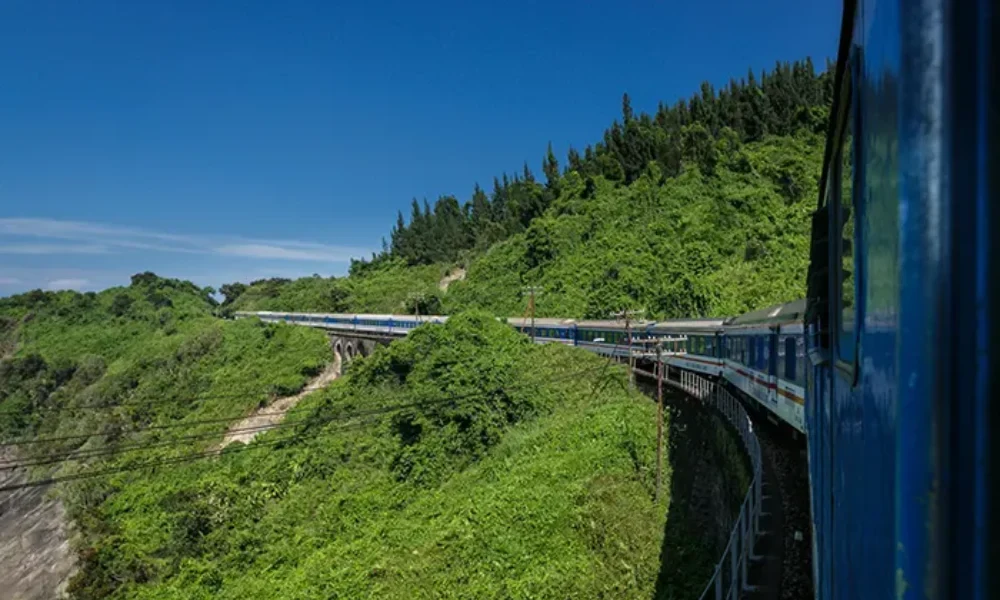 Percorrendo o Vietnã de trem